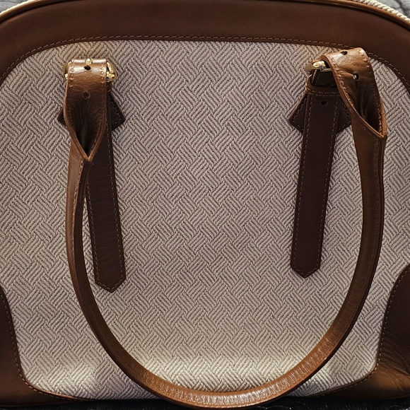Brooks Brothers Brown and Cream Shoulder Bag - Picture 1 of 7